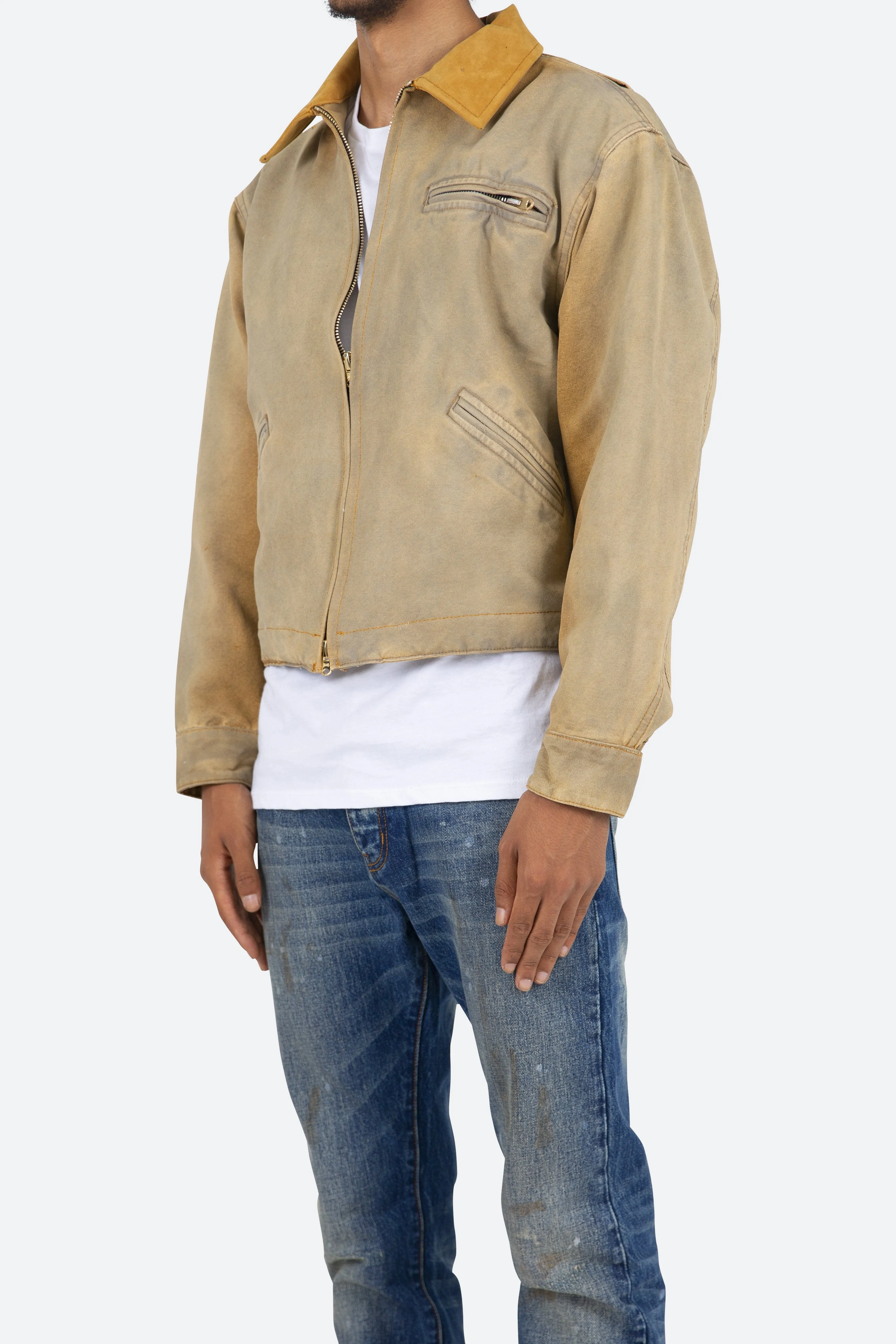 Collared Work Jacket - Khaki