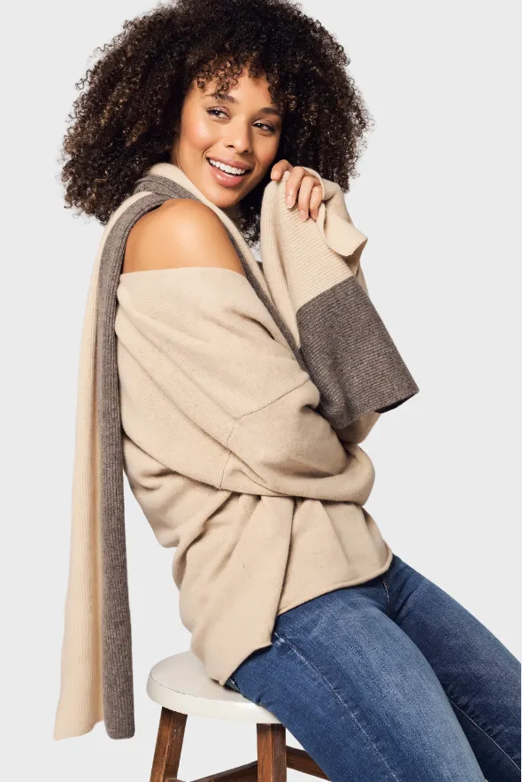 Colorblock Cashmere Scarf - Unisex