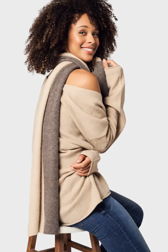 Colorblock Cashmere Scarf - Unisex