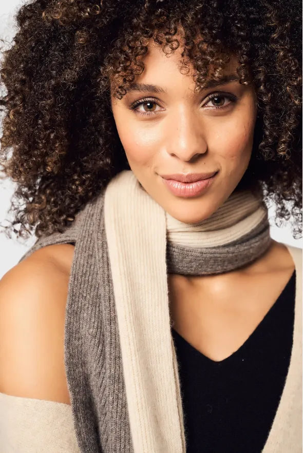 Colorblock Cashmere Scarf - Unisex