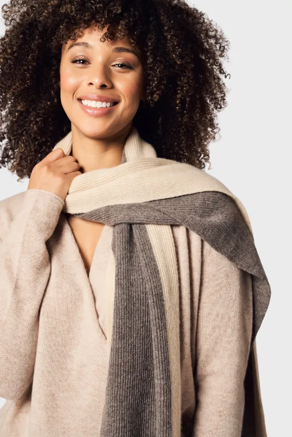 Colorblock Cashmere Scarf - Unisex