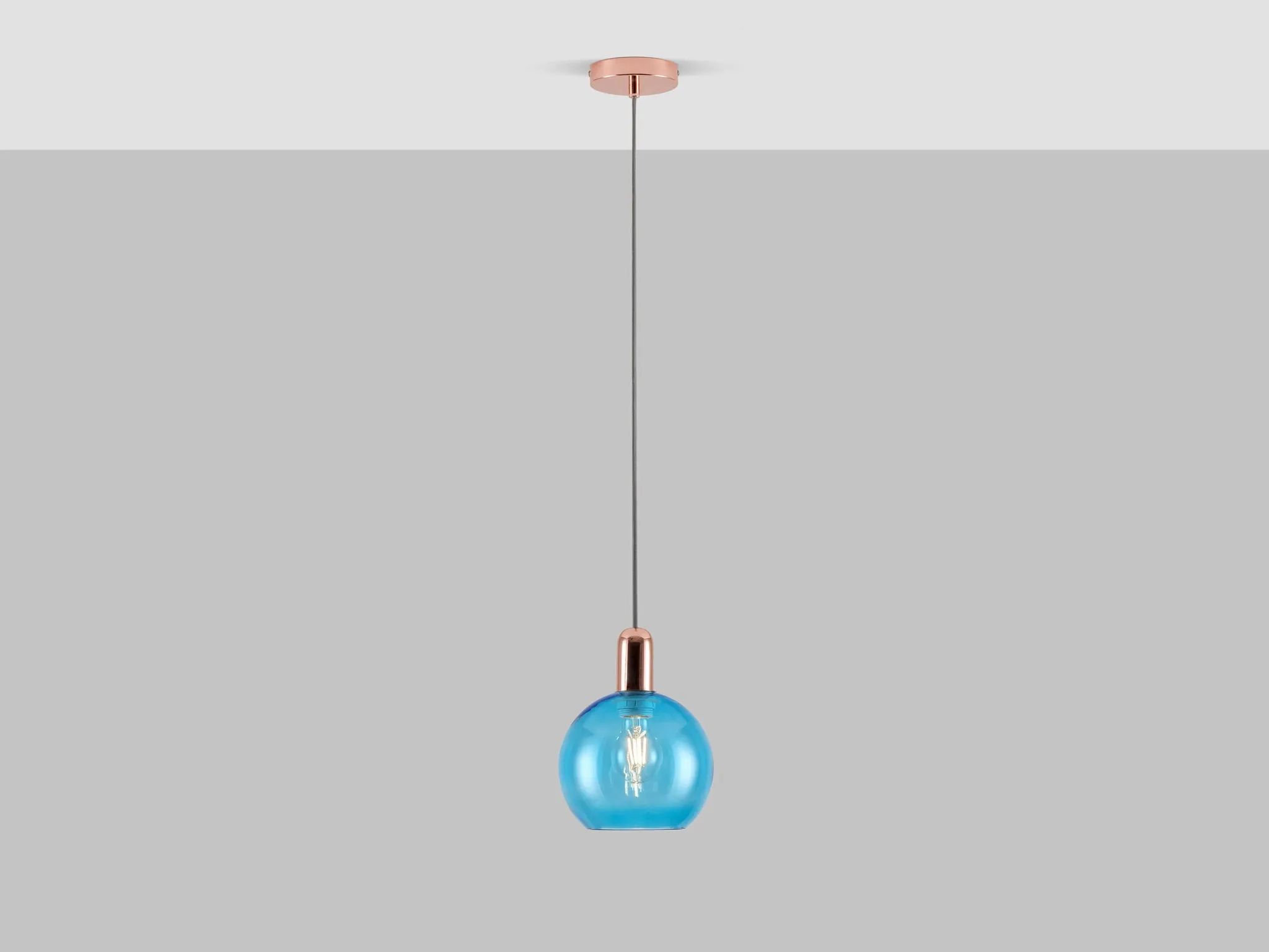 Copper ceiling pendant fitting
