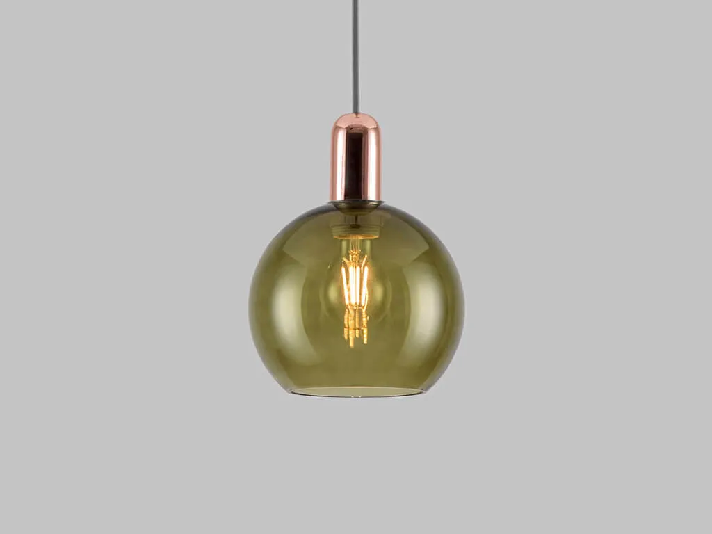Copper ceiling pendant fitting