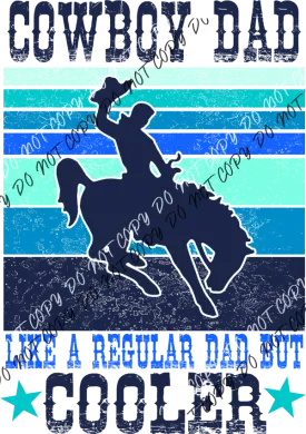 Cowboy Dad Distressed DTF Transfer
