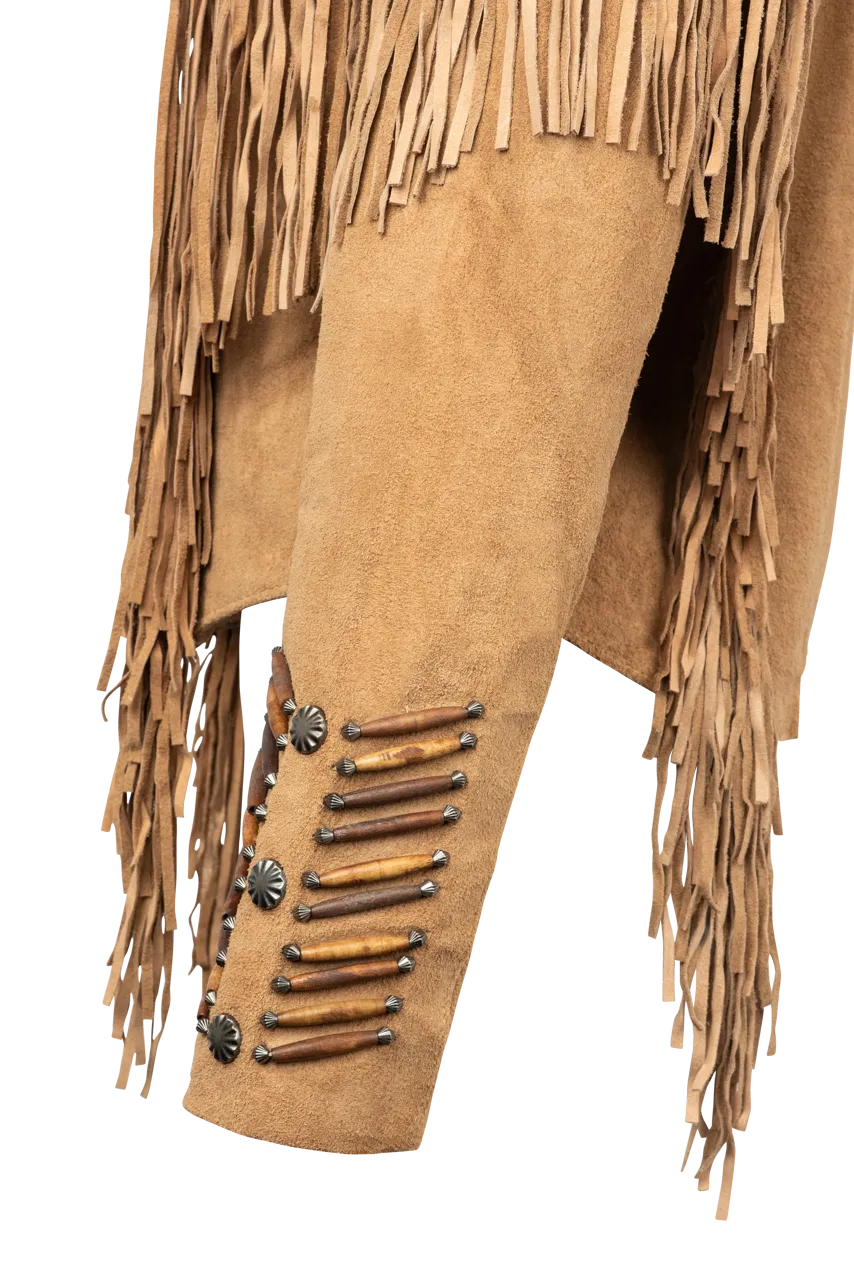 Cripple Creek Beaded Buffalo Suede Jacket