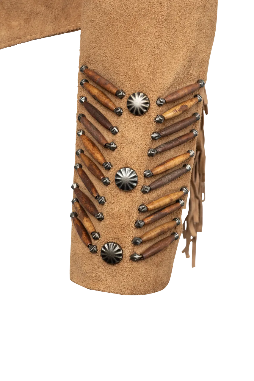 Cripple Creek Beaded Buffalo Suede Jacket