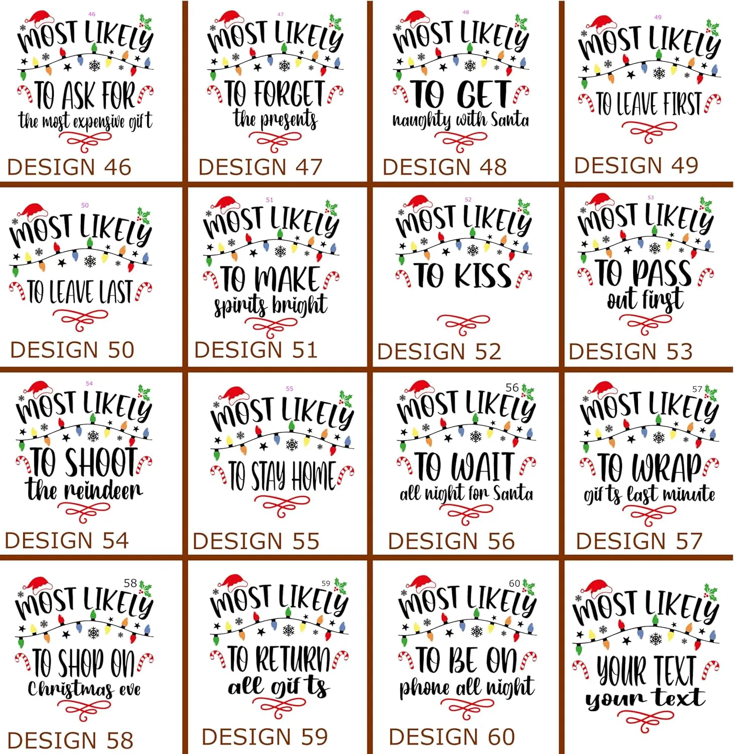 Custom Most Likely to Christmas Shirts, for Family, Family Matching T-Shirts, Funny Quotes, Saying Tees