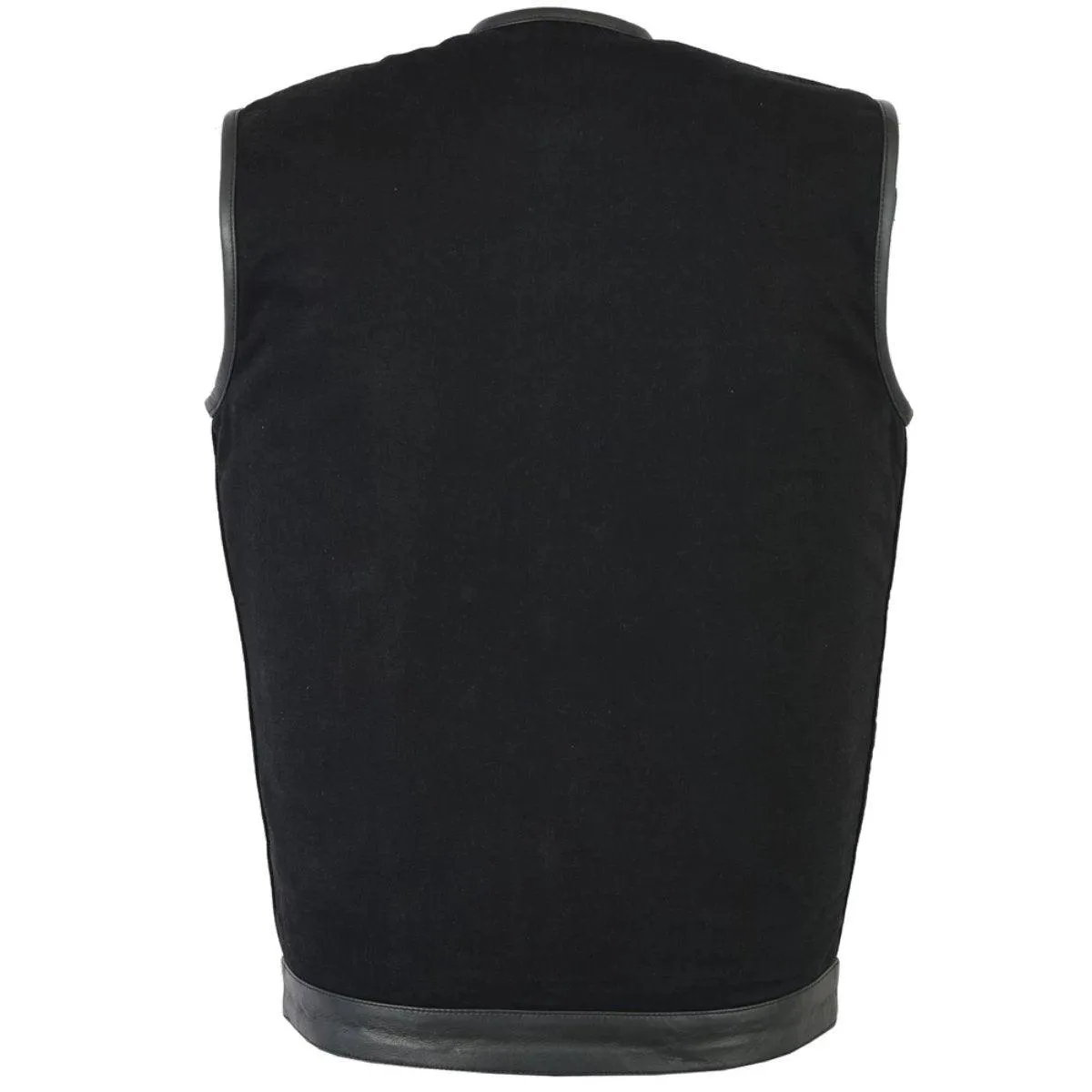 Daniel Smart Denim Concealment Vest with Leather Trim