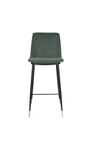 Dark Green Fabric Bar Stool