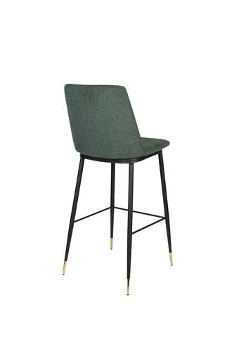 Dark Green Fabric Bar Stool