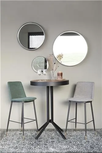 Dark Green Fabric Bar Stool