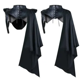 Death Cape Halloween Party Devil Cosplay Costume Vampire Cloak Midcentury Vintage Tippet for Men