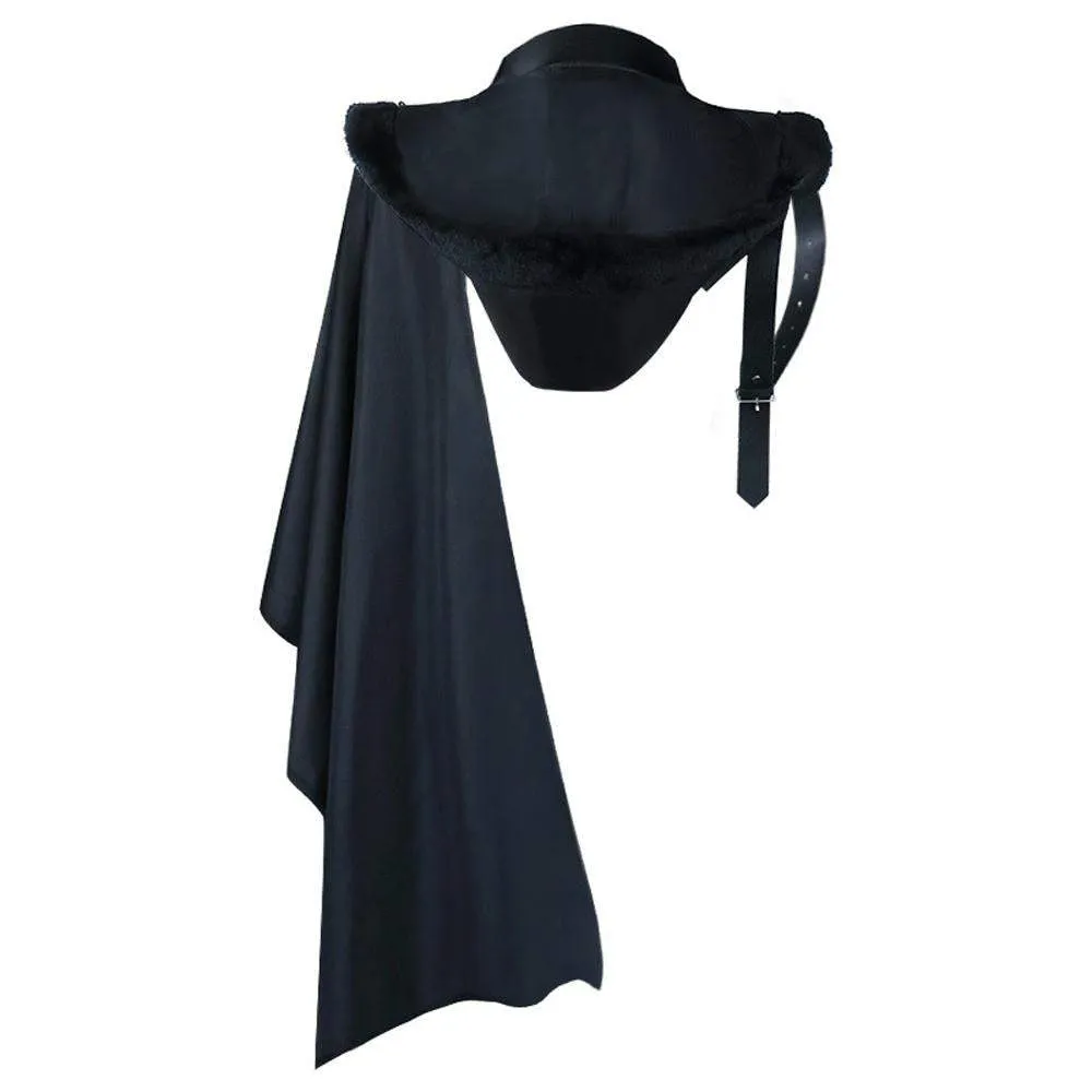 Death Cape Halloween Party Devil Cosplay Costume Vampire Cloak Midcentury Vintage Tippet for Men