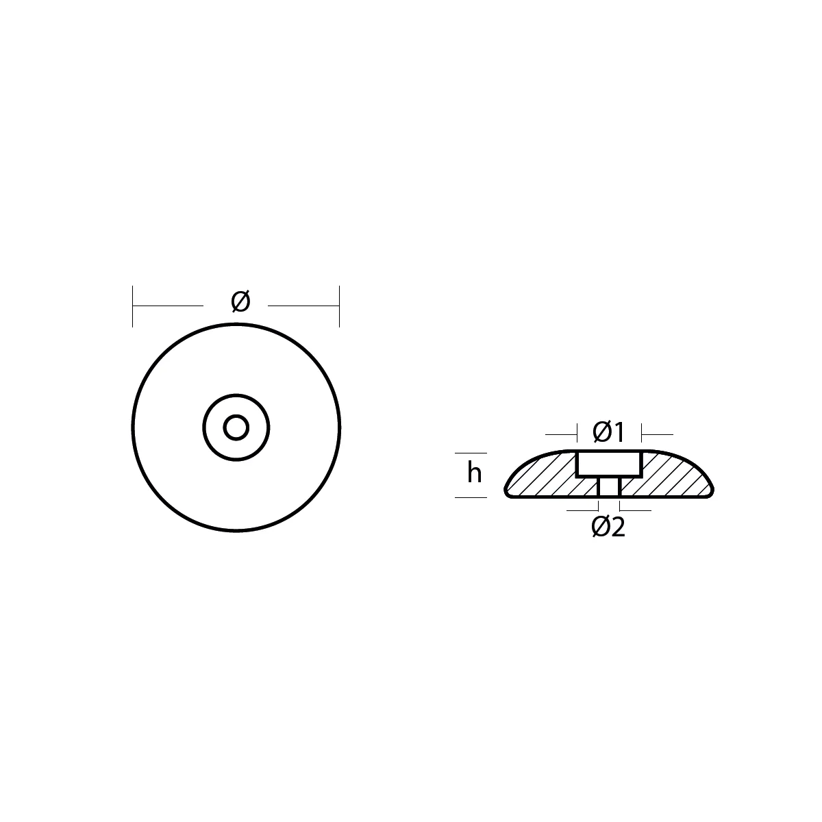 Disc Anode 00103P 110mm Heavy