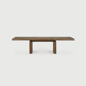 Double Extendable Dining Table Teak