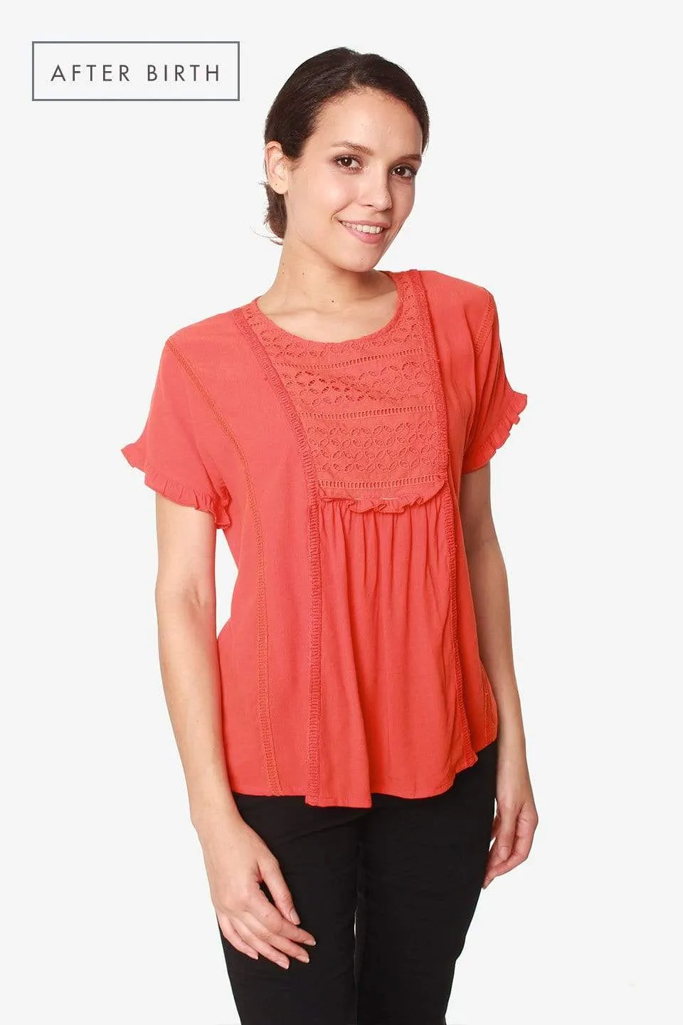 Eila Nursing Top Tangerine