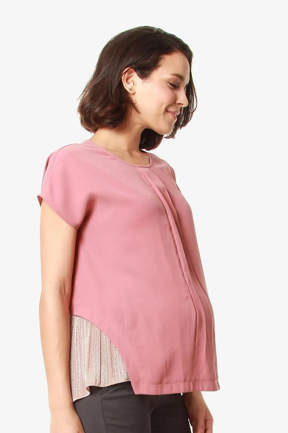 Emelia Nursing Top Dusty Pink