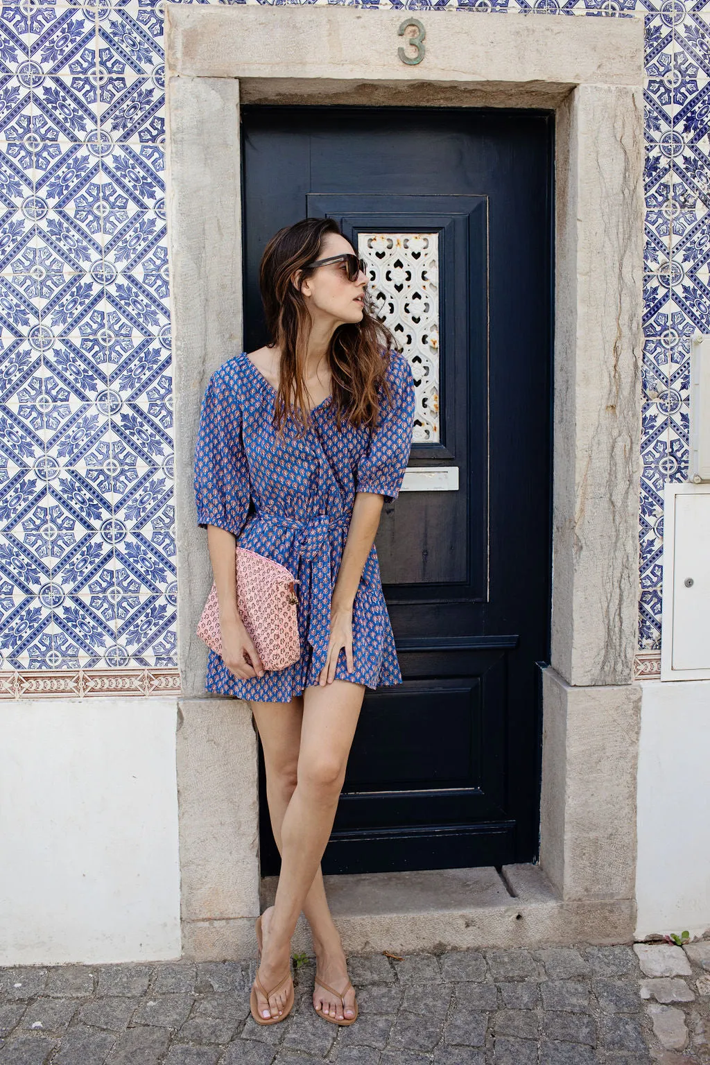 Emily Dress, Blue Lisbon Ditsy