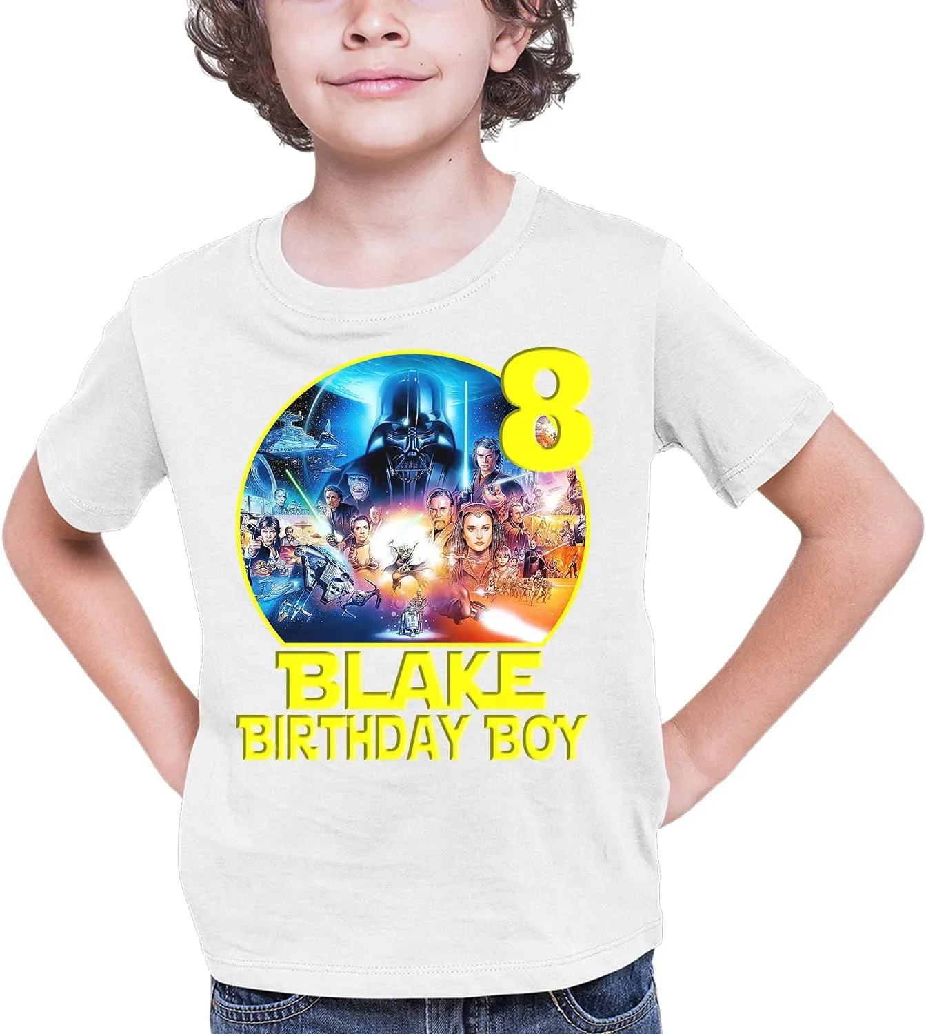 Family Custom Shirt for Star Conquests Theme Birthday