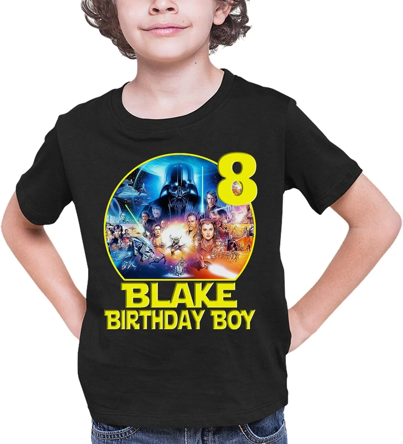 Family Custom Shirt for Star Conquests Theme Birthday