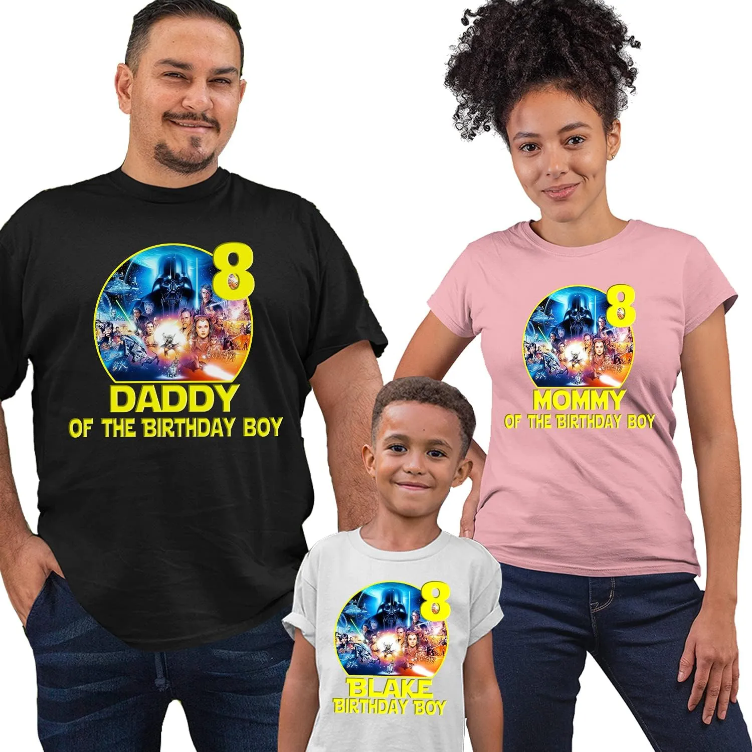 Family Custom Shirt for Star Conquests Theme Birthday