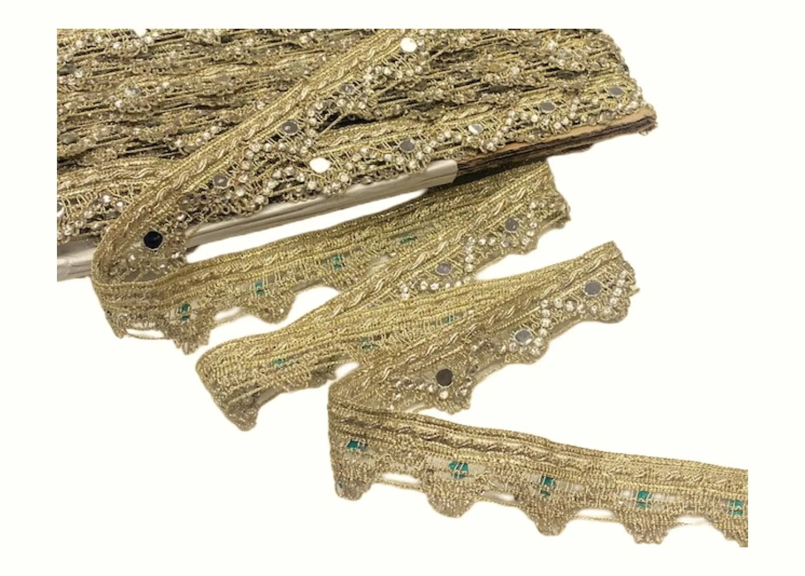 Fancy Mirrored Ribbon Trim - Dipped Edge