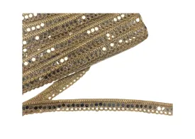 Fancy Mirrored Ribbon Trim - Looped Edge
