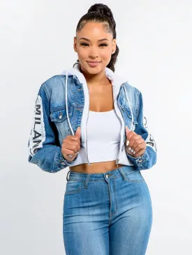 FASHION TOUR DENIM JACKET WITH HOODIE