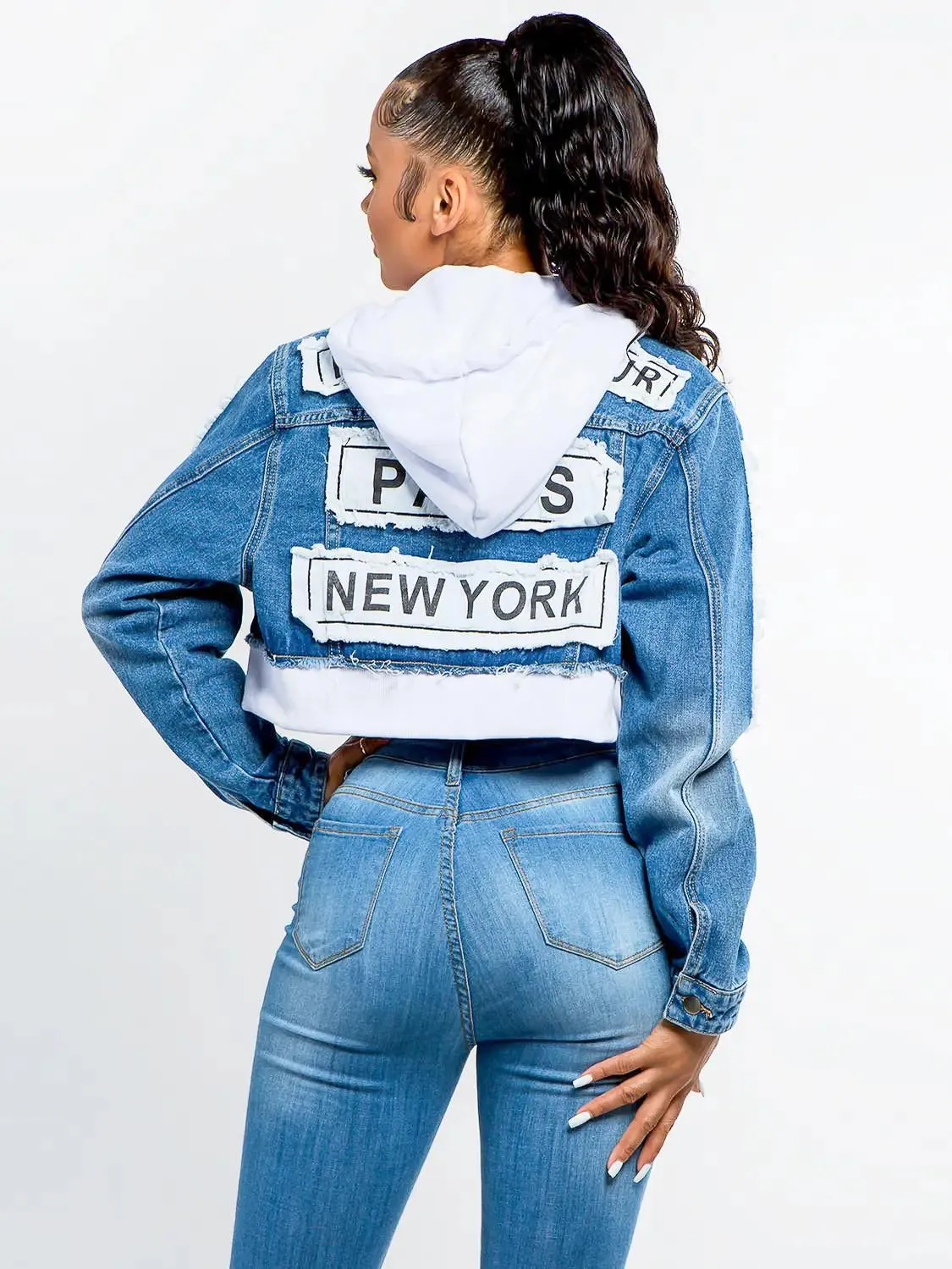 FASHION TOUR DENIM JACKET WITH HOODIE