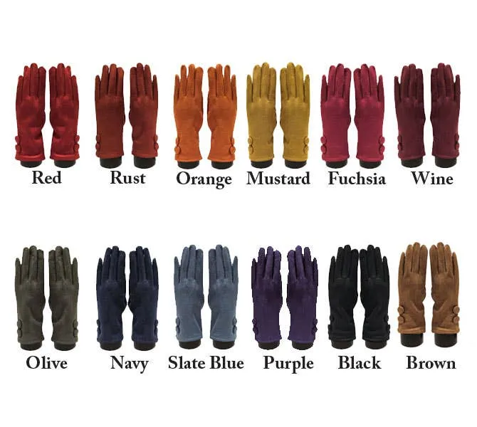 Faux Suede Texting Glove
