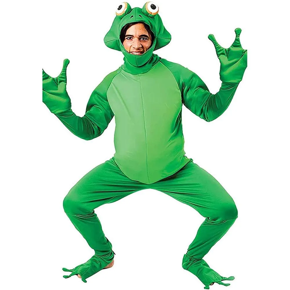Frog Prince Jumpsuit Adult Animal Stage Party Halloween Costumes