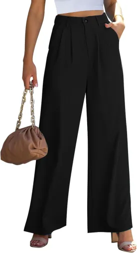 GRAPENT Wide Leg Pants for Women Work Business Casual High Waisted Dressy Pants Flowy Trousers Office