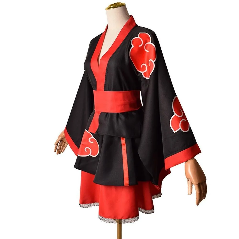 Halloween Costume Uzumaki Kimono Anime Cosplay Costumes Akatsuki Roleplay Hokage Dress for Kids and Adult