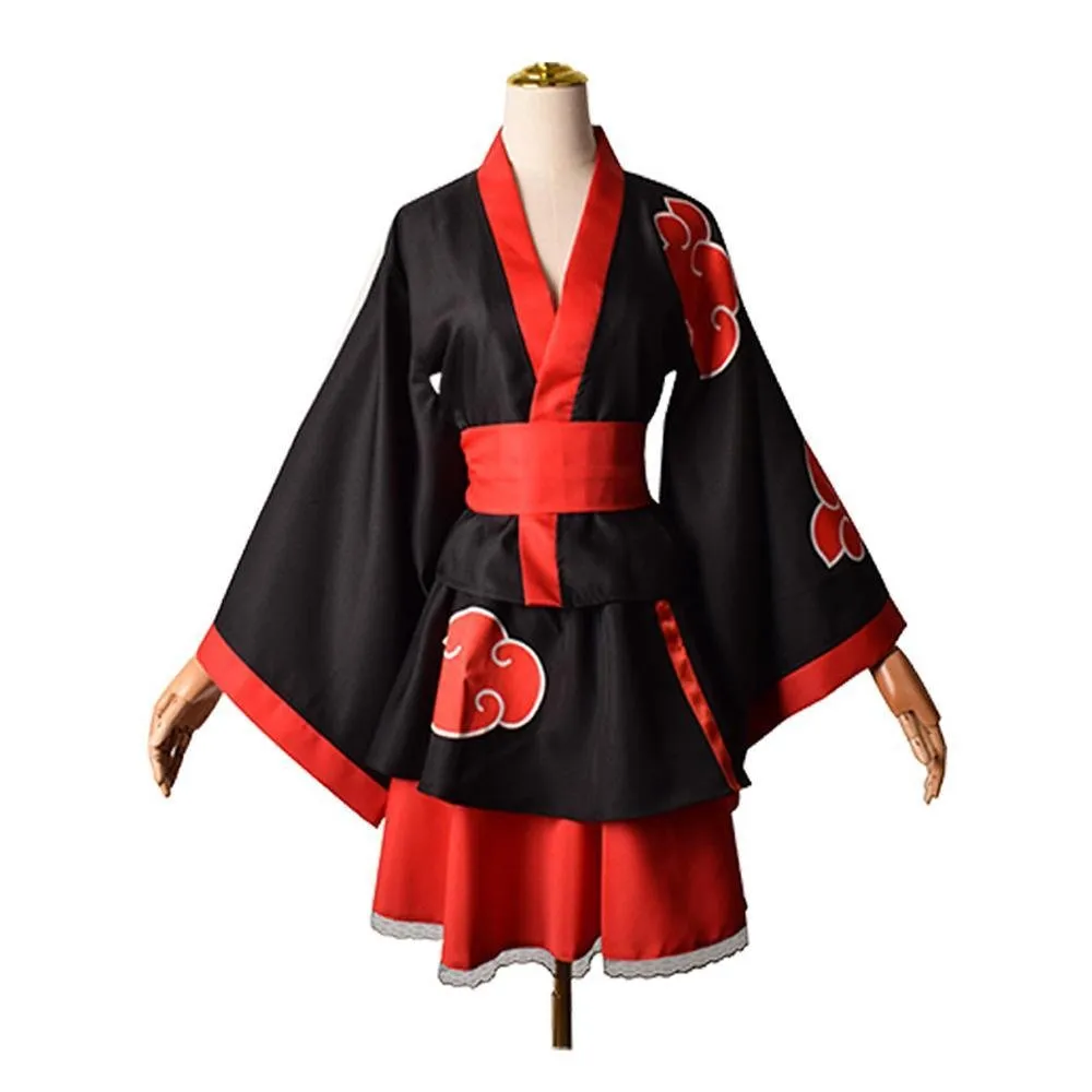 Halloween Costume Uzumaki Kimono Anime Cosplay Costumes Akatsuki Roleplay Hokage Dress for Kids and Adult