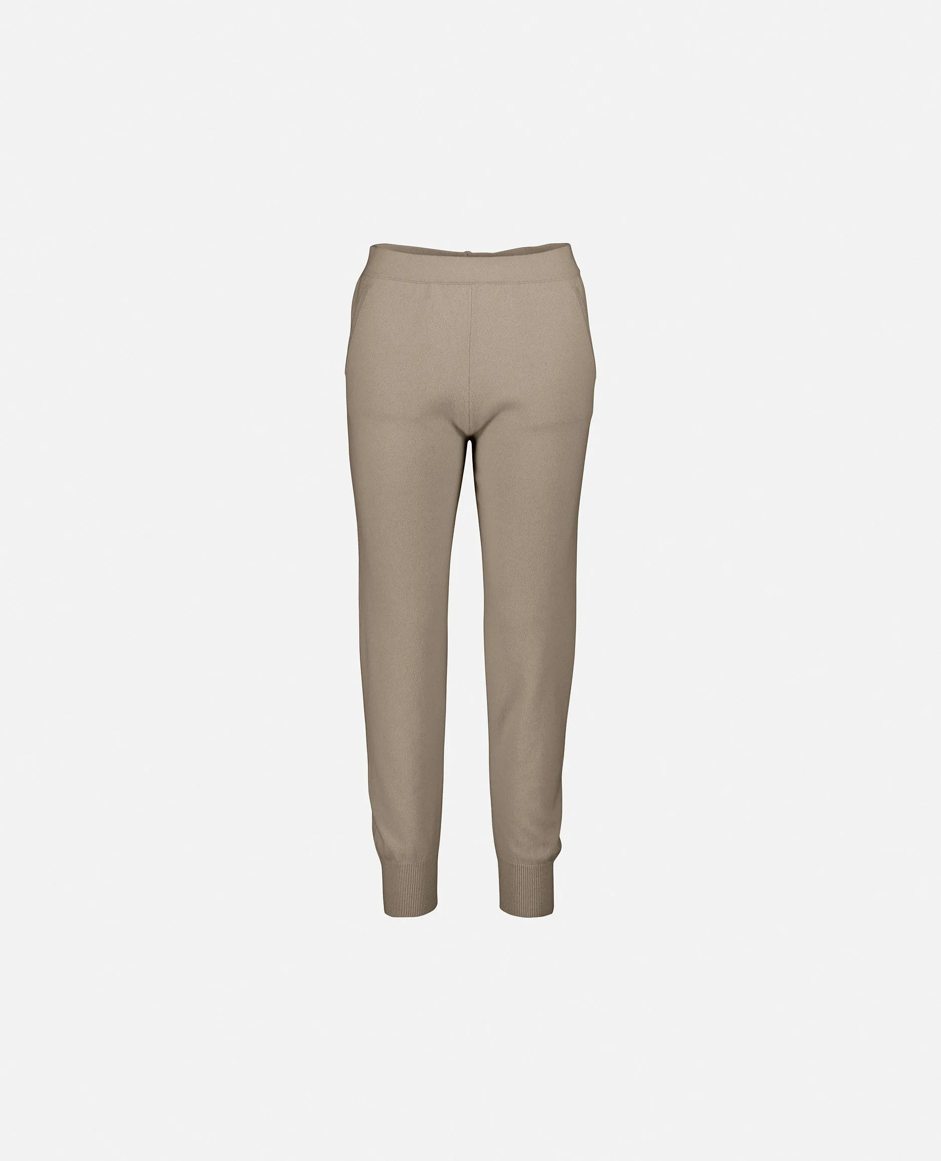 Hosen aus Cashmere in Beige - Lockerer Schnitt
