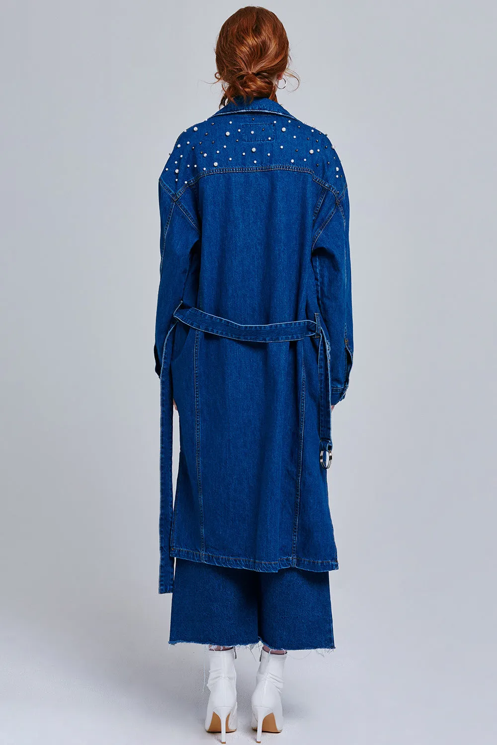 Jane Pearl Embellished Denim Jacket