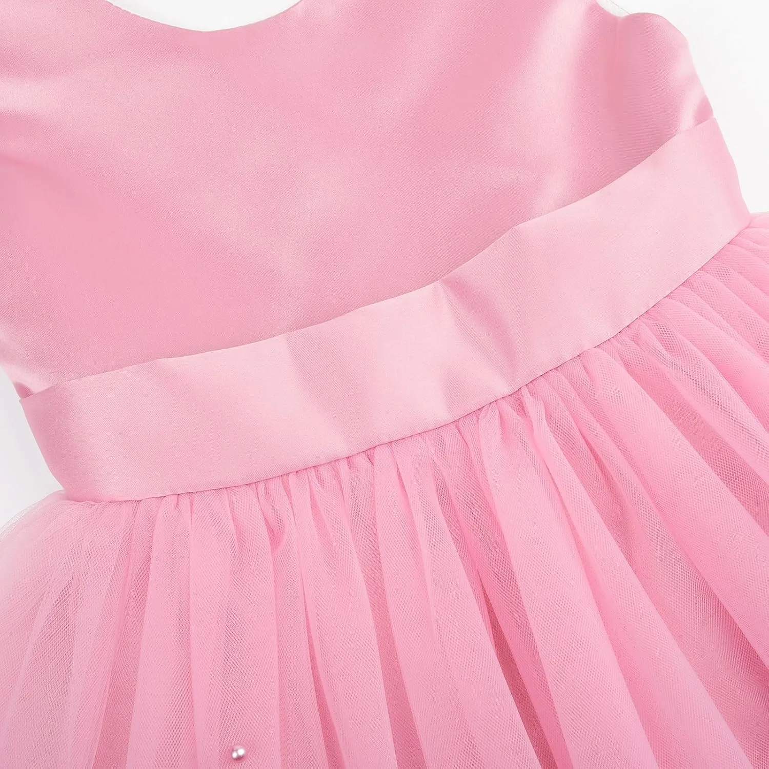 JerrisApparel Flower Girls Dress Wedding Satin Dresses Princess Birthday Party Prom Ball Gown