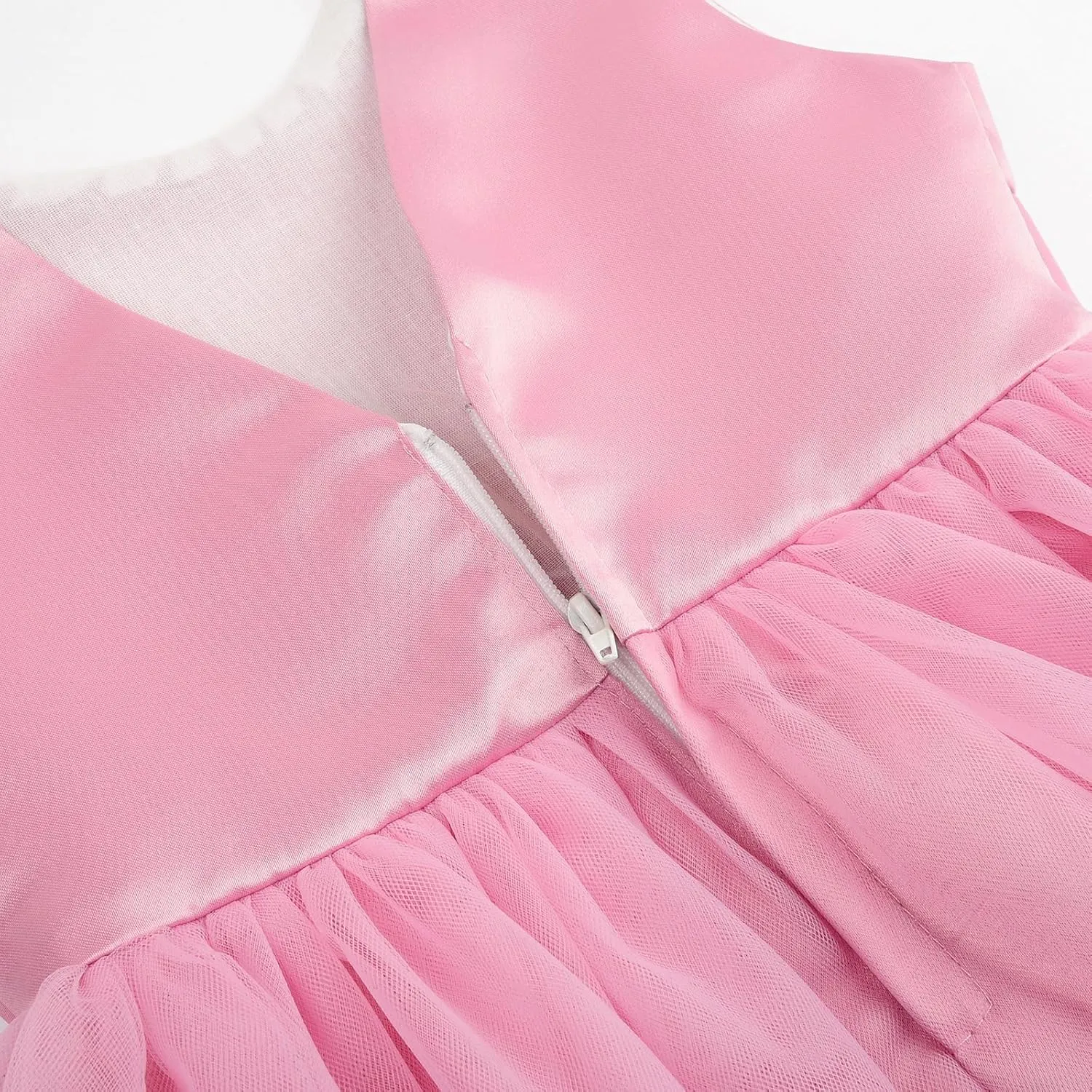 JerrisApparel Flower Girls Dress Wedding Satin Dresses Princess Birthday Party Prom Ball Gown