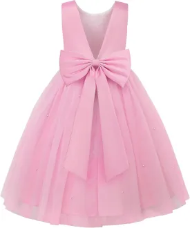 JerrisApparel Flower Girls Dress Wedding Satin Dresses Princess Birthday Party Prom Ball Gown