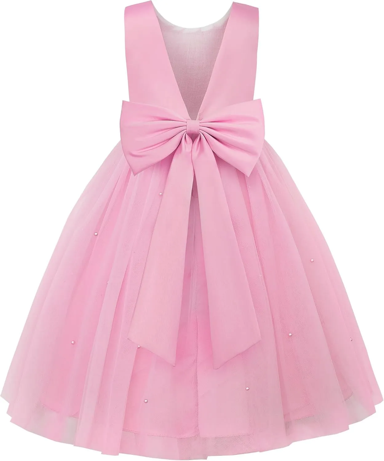 JerrisApparel Flower Girls Dress Wedding Satin Dresses Princess Birthday Party Prom Ball Gown