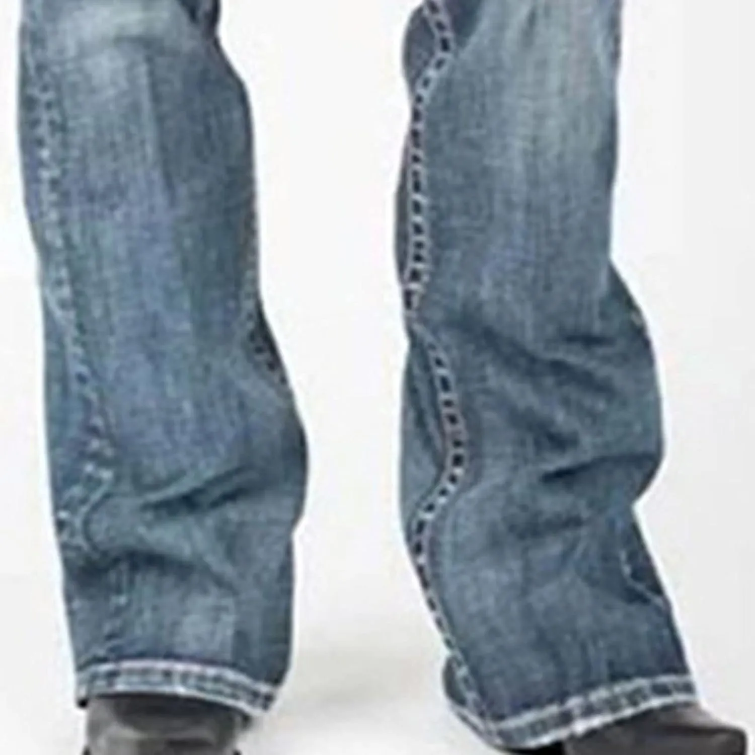 Ladies Distressed Washed Denim Trousers Stretchy Boot Cut Jeans Pocket Jeans Stretch Vintage Cotton Loose Trousers