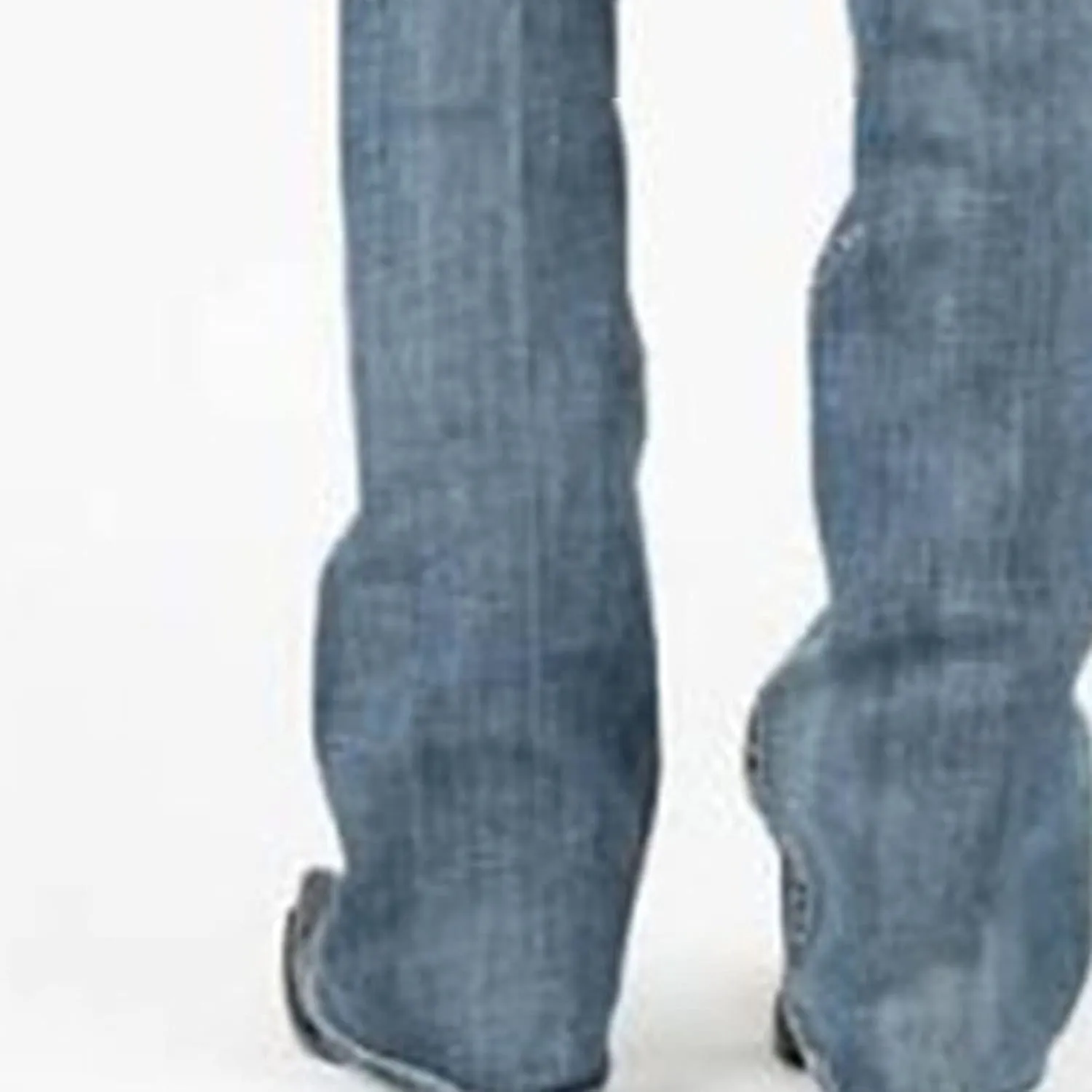 Ladies Distressed Washed Denim Trousers Stretchy Boot Cut Jeans Pocket Jeans Stretch Vintage Cotton Loose Trousers