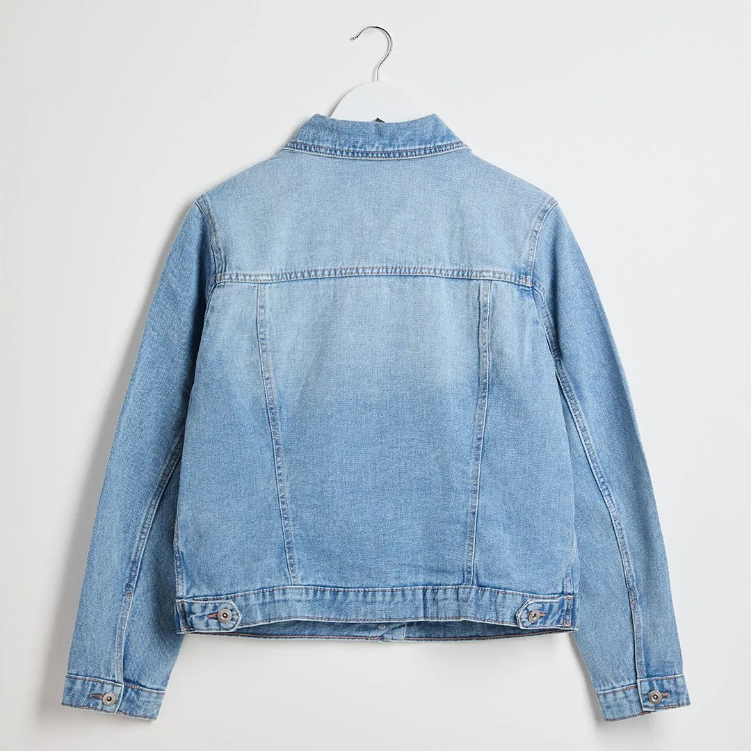 Ladies Light Blue Denim Jacket