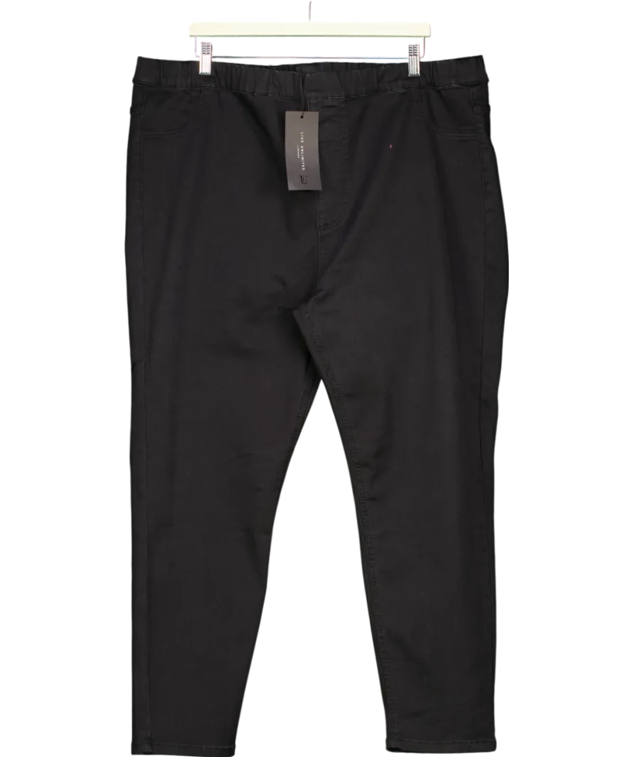 live unlimited Black Curve Pull On Denim Jegging UK 24