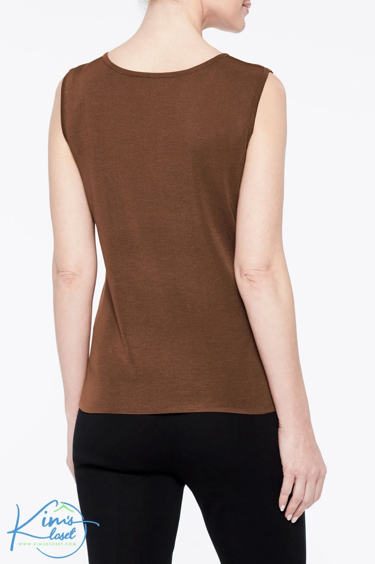 Long Scoop Neck Knit Tank