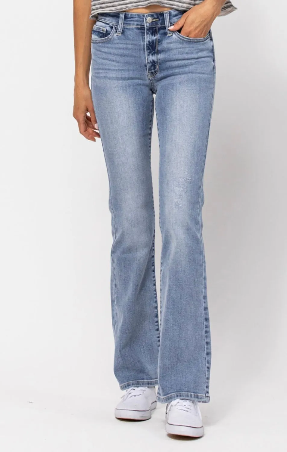 Midrise non distressed bootcut Jeans