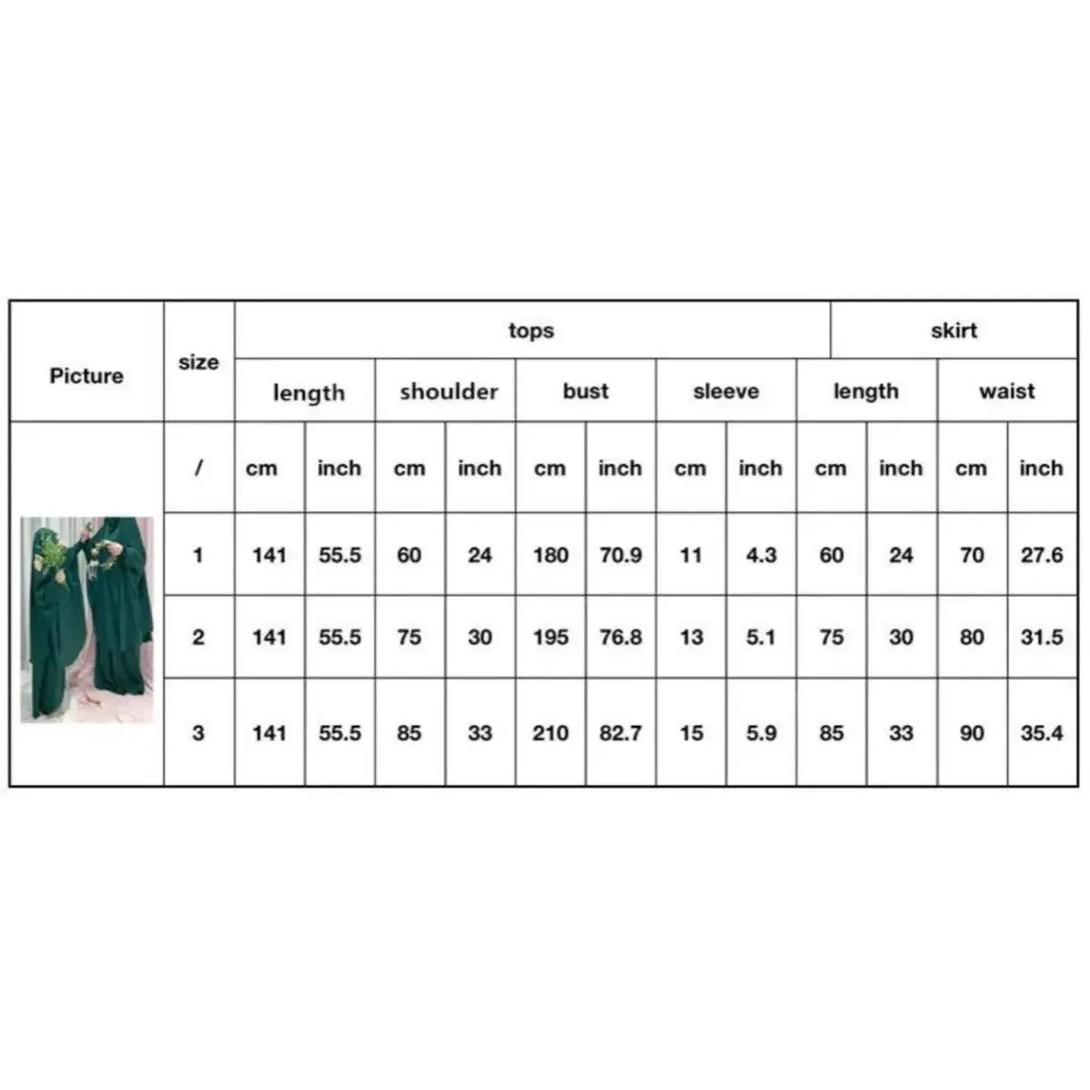 MJ008 Nida Fabric 2-Piece Jilbab Set - Elegant and Comfortable Islamic Clothing