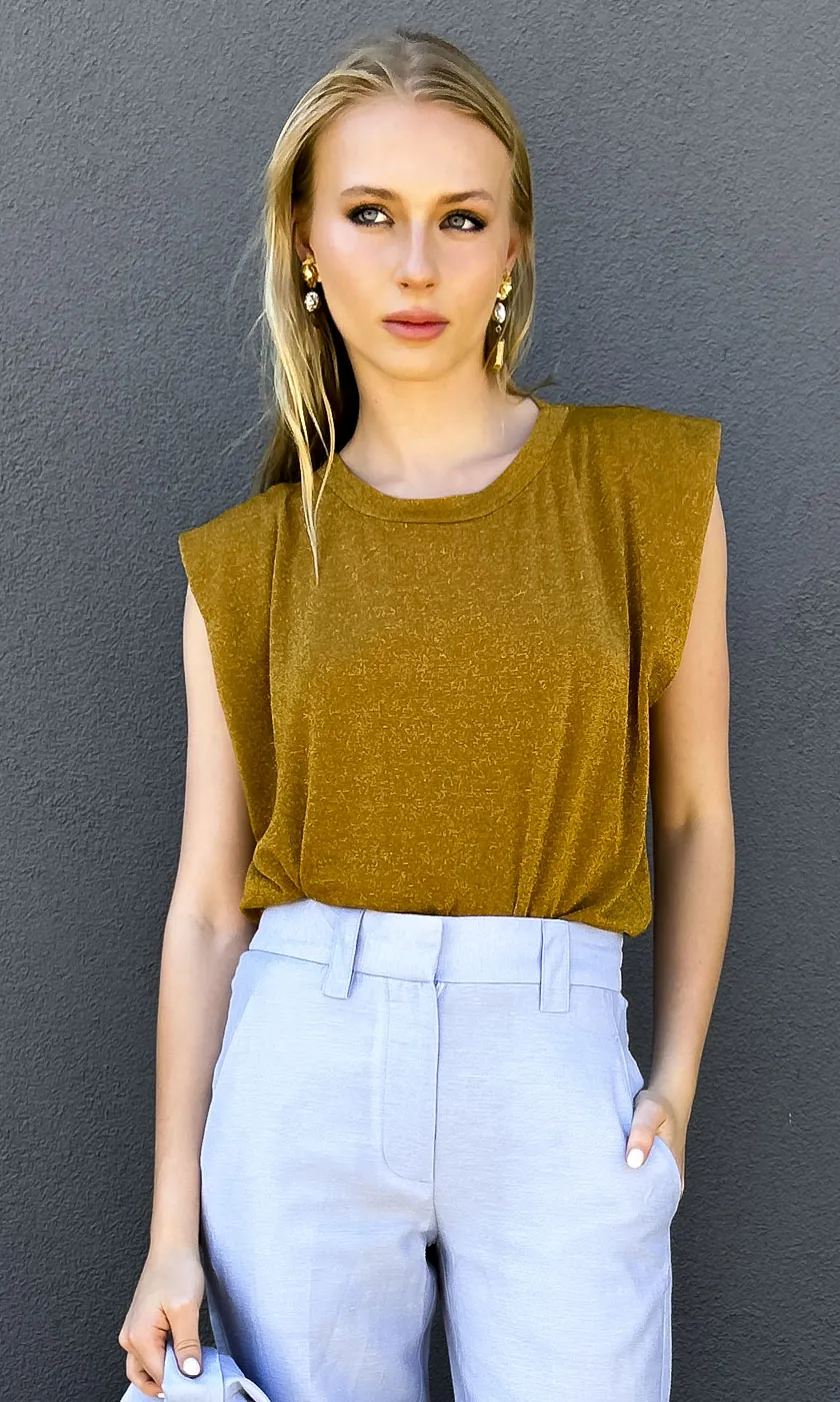Momoni Copper Lurex Tank
