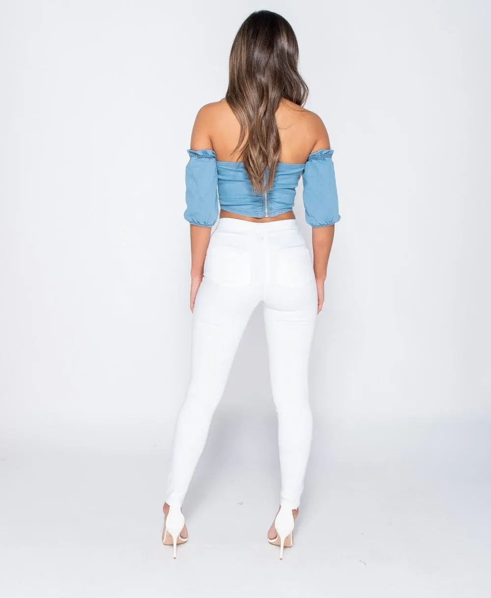Multi Slash High Waisted Jeggings
