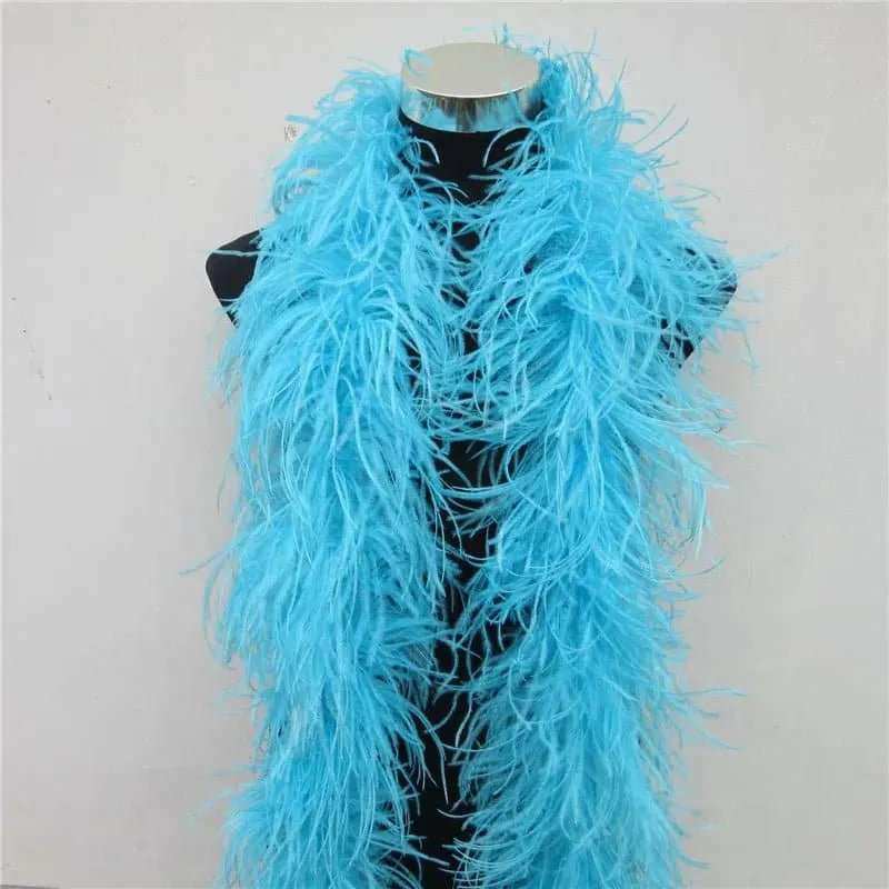 Natural Ostrich Feather Boa - 2 Meter Length Boa for Party, Dance, Stage Performance